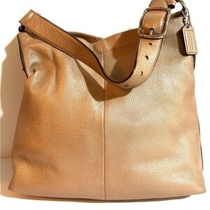 Coach metallic Tan Leather Shoulder Bag